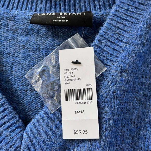 NWT LANE BRYANT V-NECK SWEATER SIZE 14/16 - Picture 2 of 3